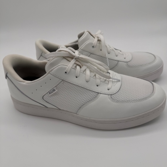 Men's Kizik Oslo Athletic Shoes Size 14 Off-White Bone Slip-On Leather Mesh NWOT - Picture 4 of 9
